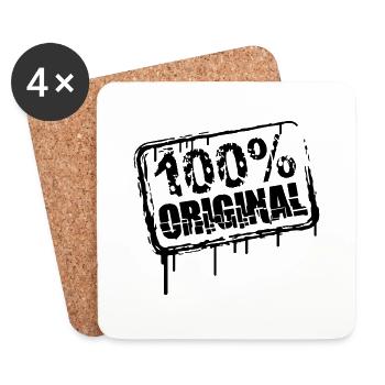 100 % original Stempel Cool - Dessous de verre (lot de 4) - blanc - Devant