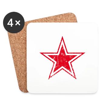 cocarde urss - Dessous de verre (lot de 4) - blanc - Devant