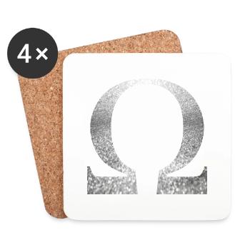 Omega - Untersetzer (4er-Set) - Weiß - Vorne