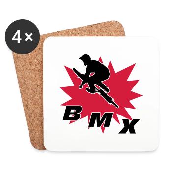 BMX - Untersetzer (4er-Set) - Weiß - Vorne