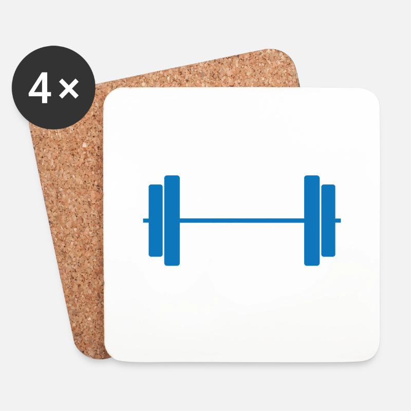 NO PAIN NO GAIN - Untersetzer (4er-Set) - Weiß