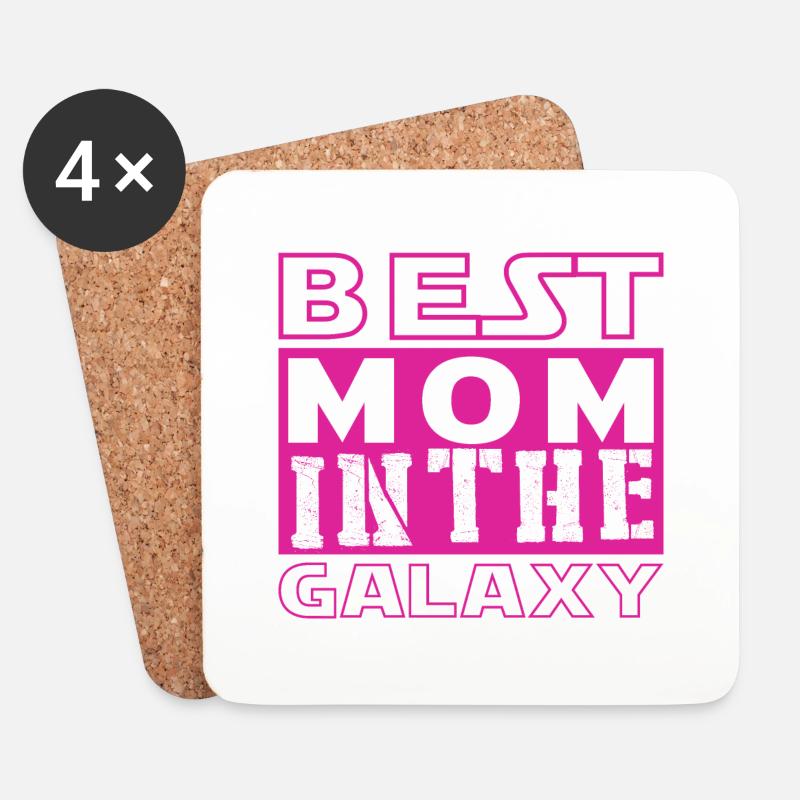 Best mom - Untersetzer (4er-Set) - Weiß