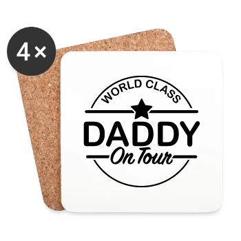 world_class_daddy_on_tour_f1 - Untersetzer (4er-Set) - Weiß - Vorne