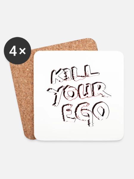 kill your ego - Untersetzer (4er-Set) - Weiß