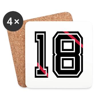 18 - Untersetzer (4er-Set) - Weiß - Vorne