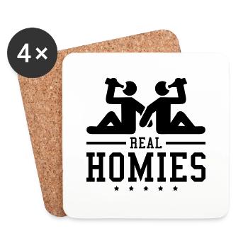 real_homies_au1 - Untersetzer (4er-Set) - Weiß - Vorne