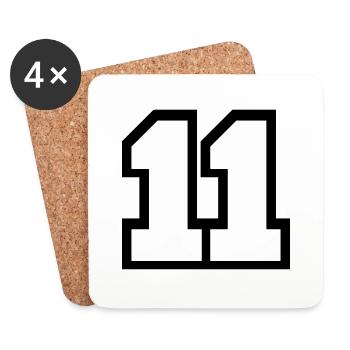 11 - Untersetzer (4er-Set) - Weiß - Vorne
