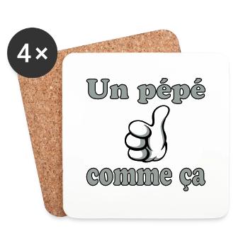 Un pépé comme ça - Untersetzer (4er-Set) - Weiß - Vorne