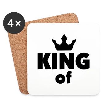 king of (1c) - Coasters (set of 4) - white - Front
