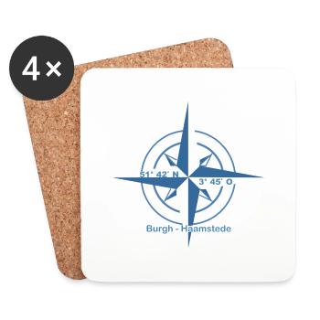 Burgh Haamstede - Untersetzer (4er-Set) - Weiß - Vorne