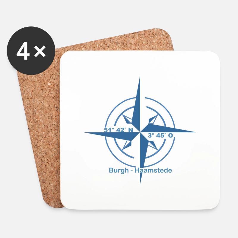 Burgh Haamstede - Untersetzer (4er-Set) - Weiß