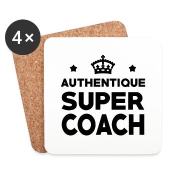 Coach / Coaching / Sport / Entreprise / Psy - Dessous de verre (lot de 4) - blanc - Devant