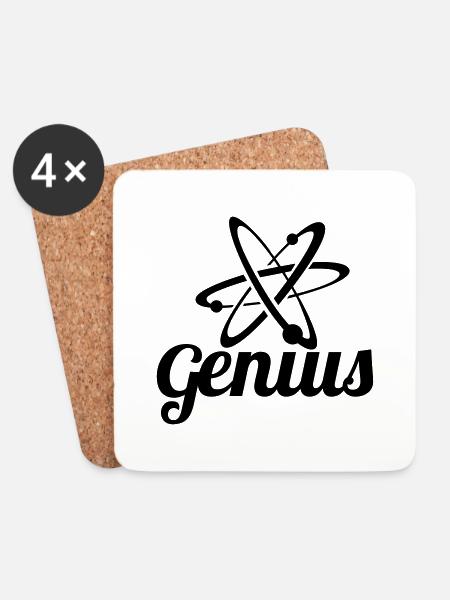 genius - Untersetzer (4er-Set) - Weiß