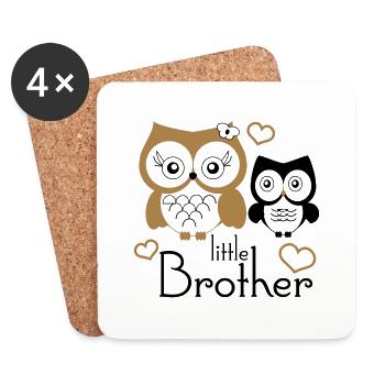 Little Brother - Dessous de verre (lot de 4) - blanc - Devant