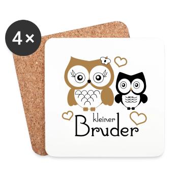 kleiner Bruder - Dessous de verre (lot de 4) - blanc - Devant