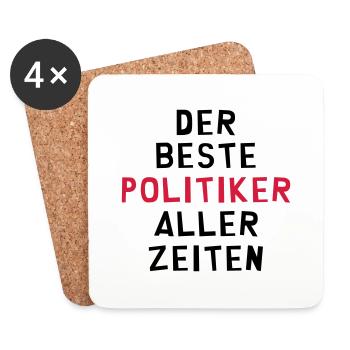 Politiker Politikerin Politik Bürgermeister Wahlen - Untersetzer (4er-Set) - Weiß - Vorne
