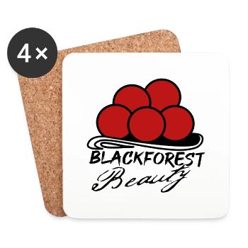 Black Forest Beauty Heimat Bollenhut cuckoo - Coasters (set of 4) - white - Front