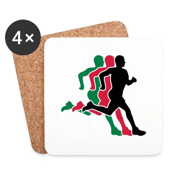 running - Untersetzer (4er-Set) - Weiß - Vorne