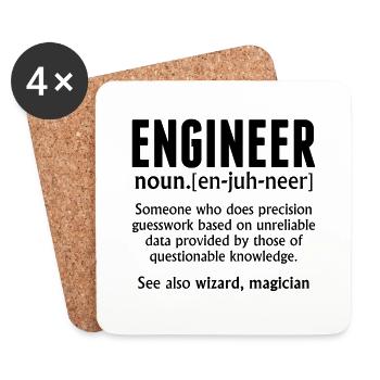 ENGINEER - Coasters (set of 4) - white - Front