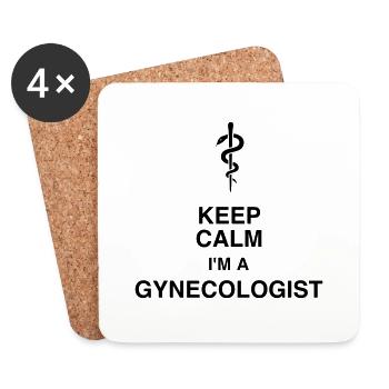 Gynecologist Gynécologue Gynäkologe Médecine - Coasters (set of 4) - white - Front