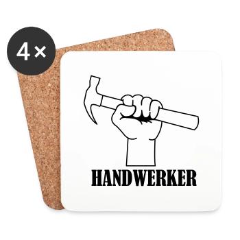 handwerker_01 - Untersetzer (4er-Set) - Weiß - Vorne