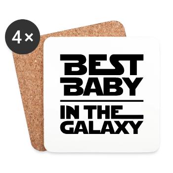 BEST BABY IN THE GALAXY - Untersetzer (4er-Set) - Weiß - Vorne