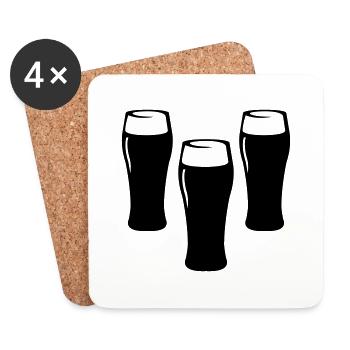 bier_glas_02 - Coasters (set of 4) - white - Front