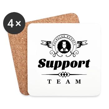 bachelor buddys support team - Untersetzer (4er-Set) - Weiß - Vorne