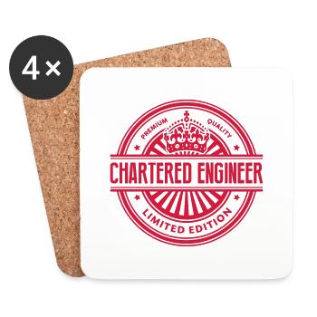 Limited edition chartered engineer premi - Coasters (set of 4) - white - Front