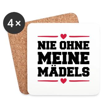 nie ohne meine maedels herz - Untersetzer (4er-Set) - Weiß - Vorne