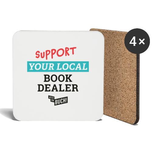 Support your bookdealer (schwarz) - Untersetzer (4er-Set)