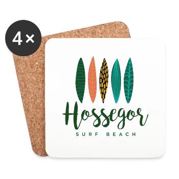 Hossegor surf beach - Coasters (set of 4) - white - Front