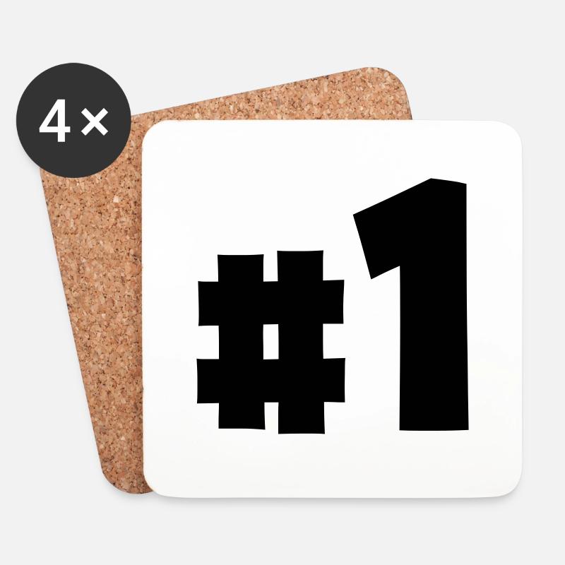 Top 1 - Untersetzer (4er-Set) - Weiß