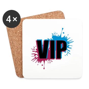 VIP 3D Effekt - Untersetzer (4er-Set) - Weiß - Vorne