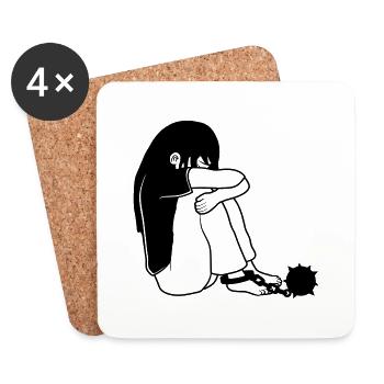 Caught kidnapping girls - Coasters (set of 4) - white - Front