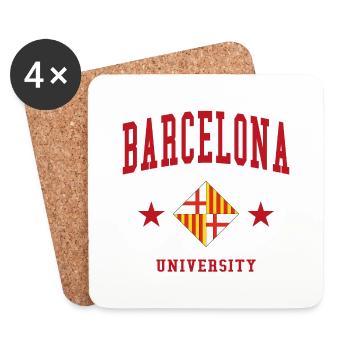 Université de Barcelone - Dessous de verre (lot de 4) - blanc - Devant