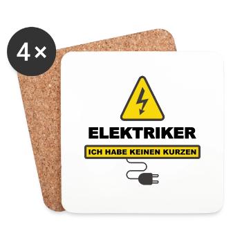 Elektriker - Untersetzer (4er-Set) - Weiß - Vorne