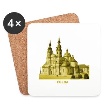 Cathédrale de Fulda Hesse Rhin Évêché principal - Dessous de verre (lot de 4) - blanc - Devant