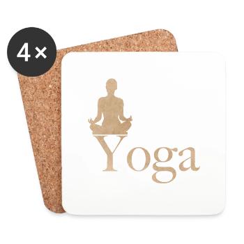 Yoga - Coasters (set of 4) - white - Front