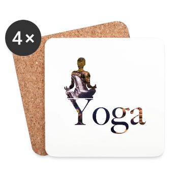 Yoga - Coasters (set of 4) - white - Front