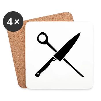 cooking cutlery - Coasters (set of 4) - white - Front