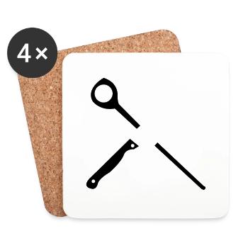 cooking cutlery - Coasters (set of 4) - white - Front