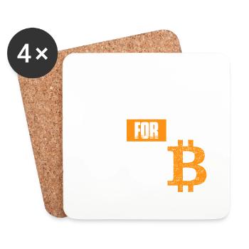 It's time for Plan B - Bitcoin Blockchain - Untersetzer (4er-Set) - Weiß - Vorne