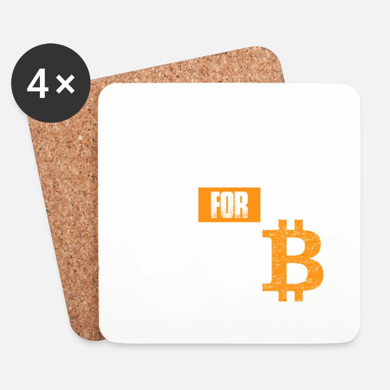 It's time for Plan B - Bitcoin Blockchain - Untersetzer (4er-Set) - Weiß