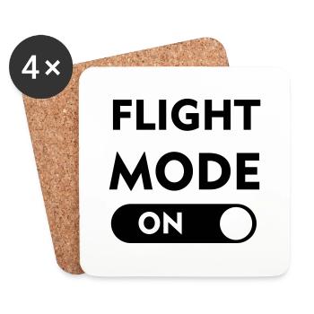 Flugzeug Pilot Flieger Ultaleichtflugzeug - Untersetzer (4er-Set) - Weiß - Vorne