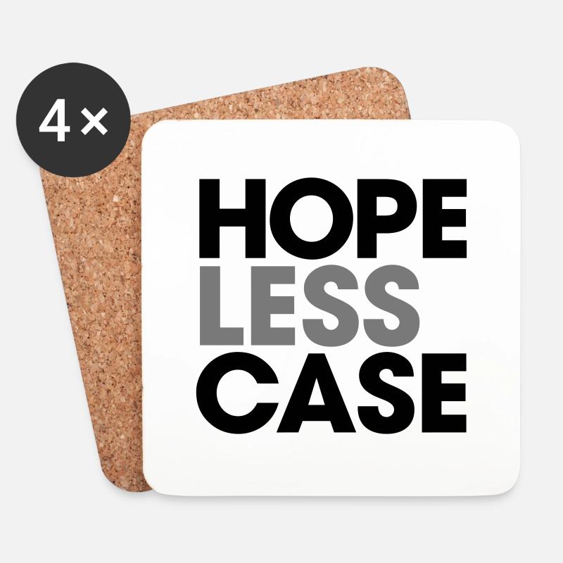 Hopeless fall, design colors editable - Coasters (set of 4) - white