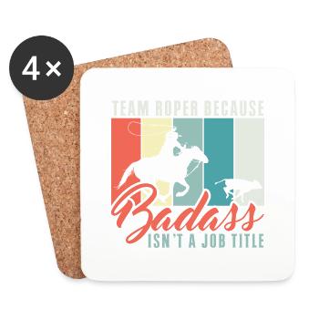 Team Roping Design for Team Roper Funny Cowboy - Coasters (set of 4) - white - Front