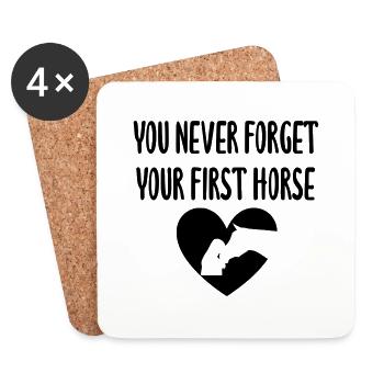 You never forget your first horse - Coasters (set of 4) - white - Front