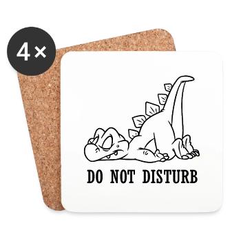 Dinosaur Dino - Coasters (set of 4) - white - Front