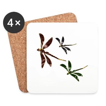 Dragonflies - Coasters (set of 4) - white - Front